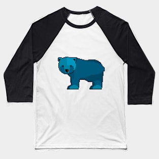 Bear Necessities: Pixel Art Bear Design for Fashionable Apparel Baseball T-Shirt